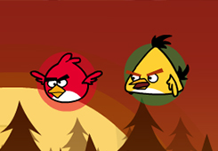 Angry Birds: желтая птица и красная